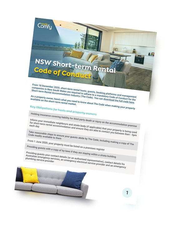 New South Wales ShortTerm Rental Industry Code of